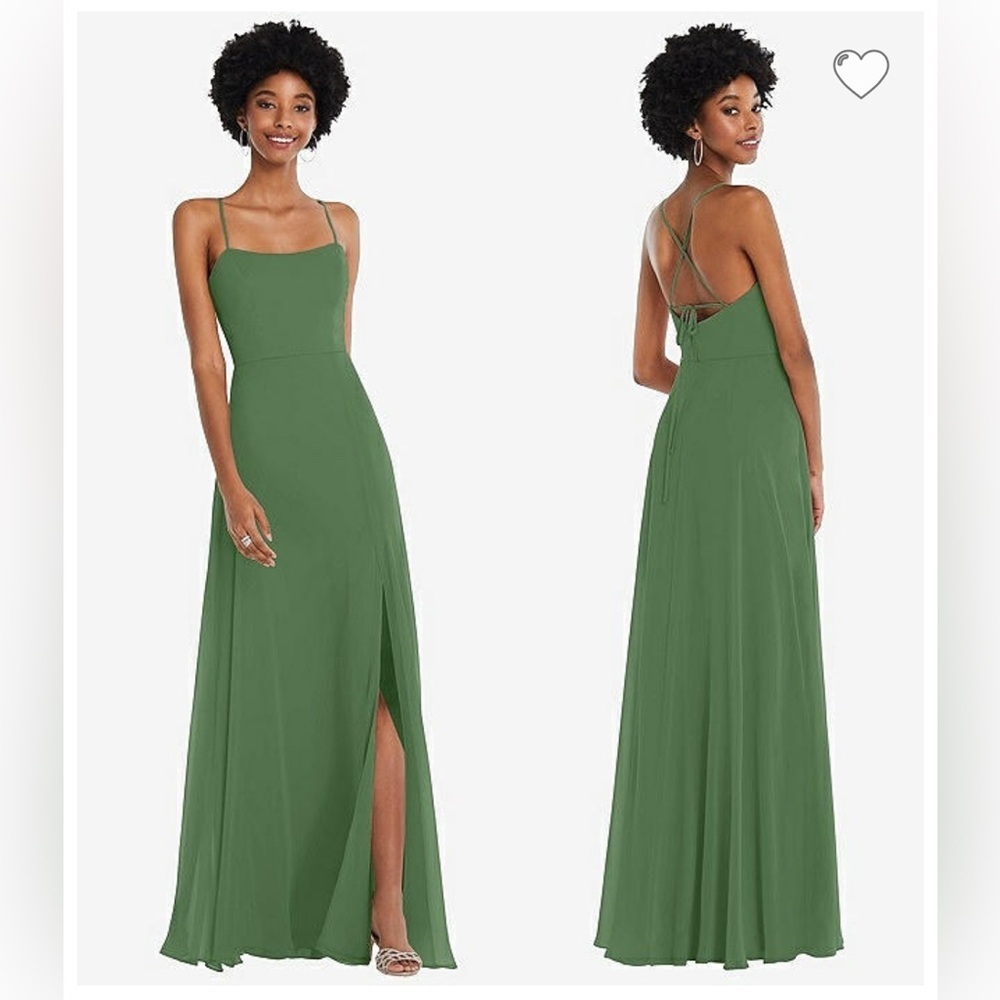 New After Six SCOOP NECK CONVERTIBLE TIE-STRAP MAXI DRESS Green 10R